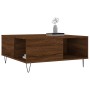 Mesa de centro madera contrachapada roble marrón 80x80x36,5 cm de vidaXL, Mesas de centro - Ref: Foro24-830787, Precio: 53,89...