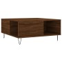 Mesa de centro madera contrachapada roble marrón 80x80x36,5 cm de vidaXL, Mesas de centro - Ref: Foro24-830787, Precio: 53,89...
