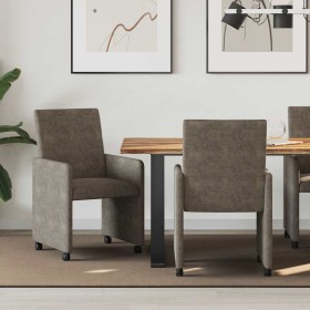 Sillas de Comedor con Ruedas 2 pcs Gris oscuro 57 x 66 x 94 cm en Sillas de comedor | Comprar online en Foru.es