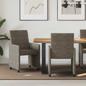Sillas de Comedor con Ruedas 2 pcs Gris oscuro 57 x 66 x 94 cm en Sillas de comedor | Comprar online en Foru.es