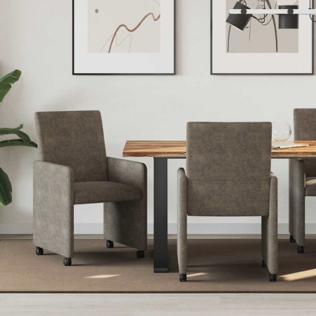Sillas de Comedor con Ruedas 2 pcs Gris oscuro 57 x 66 x 94 cm en Sillas de comedor | Comprar online en Foru.es