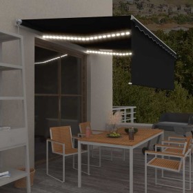 Toldo retráctil manual con persiana y LED antracita 4,5x3 m en Toldos | Comprar online en Foru.es