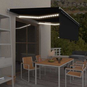Toldo retráctil manual con persiana y LED antracita 4,5x3 m en Toldos | Comprar online en Foru.es