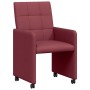 Sillas de Comedor con Ruedas con ruedas 2 pcs Rojo vino tinto en Sillas de comedor | Comprar online en Foru.es