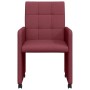 Sillas de Comedor con Ruedas con ruedas 2 pcs Rojo vino tinto en Sillas de comedor | Comprar online en Foru.es