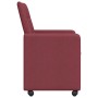 Sillas de Comedor con Ruedas con ruedas 2 pcs Rojo vino tinto en Sillas de comedor | Comprar online en Foru.es