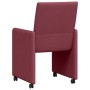 Sillas de Comedor con Ruedas con ruedas 2 pcs Rojo vino tinto en Sillas de comedor | Comprar online en Foru.es