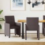Sillas de Comedor con Ruedas con ruedas 2 pcs Marrón oscuro en Sillas de comedor | Comprar online en Foru.es