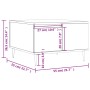 Mesa de centro madera contrachapada negro 55x55x36,5 cm de vidaXL, Mesas de centro - Ref: Foro24-830749, Precio: 57,61 €, Des...