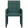 Sillas de Comedor con Ruedas 2 pcs Verde oscuro 58 x 65 x 94 cm en Sillas de comedor | Comprar online en Foru.es