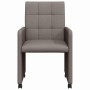Sillas de Comedor con Ruedas 2 pcs Taupé 58 x 65 x 94 cm tela en Sillas de comedor | Comprar online en Foru.es