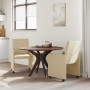 Sillas de Comedor con Ruedas 2 pcs Crema 58 x 65 x 94 cm tela en Sillas de comedor | Comprar online en Foru.es