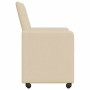Sillas de Comedor con Ruedas 2 pcs Crema 58 x 65 x 94 cm tela en Sillas de comedor | Comprar online en Foru.es