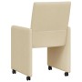 Sillas de Comedor con Ruedas 2 pcs Crema 58 x 65 x 94 cm tela en Sillas de comedor | Comprar online en Foru.es