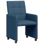 Sillas de Comedor con Ruedas 2 pcs Azul 58 x 65 x 94 cm tela en Sillas de comedor | Comprar online en Foru.es