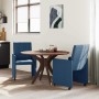 Sillas de Comedor con Ruedas 2 pcs Azul 58 x 65 x 94 cm tela en Sillas de comedor | Comprar online en Foru.es