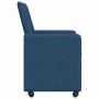 Sillas de Comedor con Ruedas 2 pcs Azul 58 x 65 x 94 cm tela en Sillas de comedor | Comprar online en Foru.es
