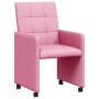 Sillas de Comedor con Ruedas 2 pcs Rosa 58 x 65 x 94 cm tela en Sillas de comedor | Comprar online en Foru.es