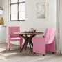 Sillas de Comedor con Ruedas 2 pcs Rosa 58 x 65 x 94 cm tela en Sillas de comedor | Comprar online en Foru.es