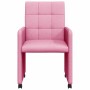 Sillas de Comedor con Ruedas 2 pcs Rosa 58 x 65 x 94 cm tela en Sillas de comedor | Comprar online en Foru.es