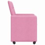 Sillas de Comedor con Ruedas 2 pcs Rosa 58 x 65 x 94 cm tela en Sillas de comedor | Comprar online en Foru.es