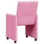 Sillas de Comedor con Ruedas 2 pcs Rosa 58 x 65 x 94 cm tela en Sillas de comedor | Comprar online en Foru.es
