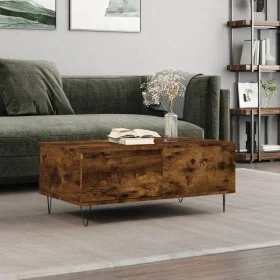 Mesa de centro madera contrachapada roble ahumado 90x50x36,5 cm de vidaXL, Mesas de centro - Ref: Foro24-830809, Precio: 49,5...