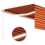 Toldo retráctil manual con persiana y LED naranja/marrón 4,5x3m en Toldos | Comprar online en Foru.es