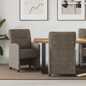 Sillas de Comedor con Ruedas 2 pcs Gris oscuro 57 x 67 x 95 cm en Sillas de comedor | Comprar online en Foru.es