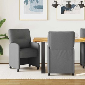 Sillas de Comedor con Ruedas 2 pcs Gris oscuro 57 x 67 x 95 cm en Sillas de comedor | Comprar online en Foru.es