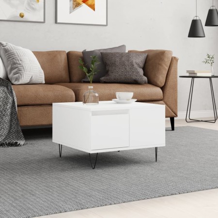 Mesa de centro madera contrachapada blanco 55x55x36,5 cm de vidaXL, Mesas de centro - Ref: Foro24-830756, Precio: 56,82 €, De...