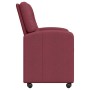 Sillas de Comedor con Ruedas con ruedas 2 pcs Rojo vino tinto en Sillas de comedor | Comprar online en Foru.es