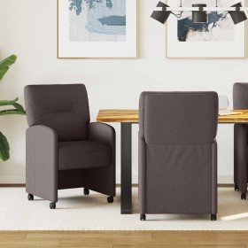 Sillas de Comedor con Ruedas con ruedas 2 pcs Marrón oscuro en Sillas de comedor | Comprar online en Foru.es
