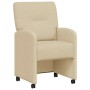 Sillas de Comedor con Ruedas 2 pcs Crema 57 x 67 x 95 cm tela en Sillas de comedor | Comprar online en Foru.es