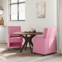 Sillas de Comedor con Ruedas 2 pcs Rosa 57 x 67 x 95 cm tela en Sillas de comedor | Comprar online en Foru.es