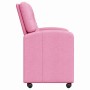 Sillas de Comedor con Ruedas 2 pcs Rosa 57 x 67 x 95 cm tela en Sillas de comedor | Comprar online en Foru.es