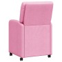 Sillas de Comedor con Ruedas 2 pcs Rosa 57 x 67 x 95 cm tela en Sillas de comedor | Comprar online en Foru.es