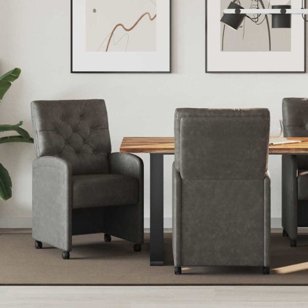 Sillas de Comedor con Ruedas 2 pcs Negro 58 x 67 x 97 cm en Sillas de comedor | Comprar online en Foru.es