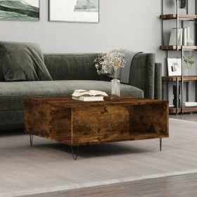Mesa de centro madera contrachapada roble ahumado 80x80x36,5 cm de vidaXL, Mesas de centro - Ref: Foro24-830785, Precio: 70,2...