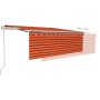 Toldo retráctil automático con persiana naranja/marrón 4,5x3 m en Toldos | Comprar online en Foru.es