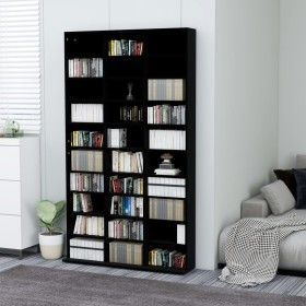 Armario para CDs madera contrachapada negro 102x16x177,5 cm de vidaXL, Almacenamiento para CD y DVD - Ref: Foro24-801779, Pre...