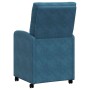 Sillas de Comedor con Ruedas 2 pcs Azul 58 x 67 x 97 cm en Sillas de comedor | Comprar online en Foru.es