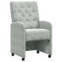 Sillas de Comedor con Ruedas 2 pcs Gris claro 58 x 67 x 97 cm en Sillas de comedor | Comprar online en Foru.es