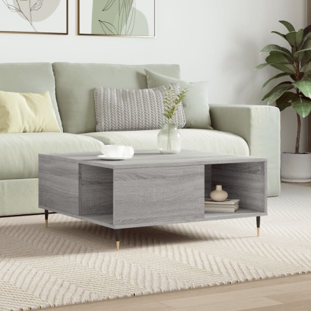 Mesa de centro madera contrachapada gris Sonoma 80x80x36,5 cm de vidaXL, Mesas de centro - Ref: Foro24-830778, Precio: 74,14 ...