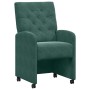 Sillas de Comedor con Ruedas 2 pcs Verde oscuro 58 x 67 x 97 cm en Sillas de comedor | Comprar online en Foru.es