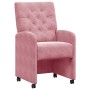 Sillas de Comedor con Ruedas 2 pcs Rosa 58 x 67 x 97 cm en Sillas de comedor | Comprar online en Foru.es