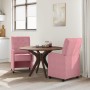 Sillas de Comedor con Ruedas 2 pcs Rosa 58 x 67 x 97 cm en Sillas de comedor | Comprar online en Foru.es