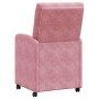 Sillas de Comedor con Ruedas 2 pcs Rosa 58 x 67 x 97 cm en Sillas de comedor | Comprar online en Foru.es
