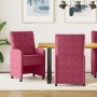 Sillas de Comedor con Ruedas con ruedas 2 pcs Rojo vino tinto en Sillas de comedor | Comprar online en Foru.es