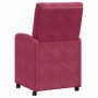 Sillas de Comedor con Ruedas con ruedas 2 pcs Rojo vino tinto en Sillas de comedor | Comprar online en Foru.es